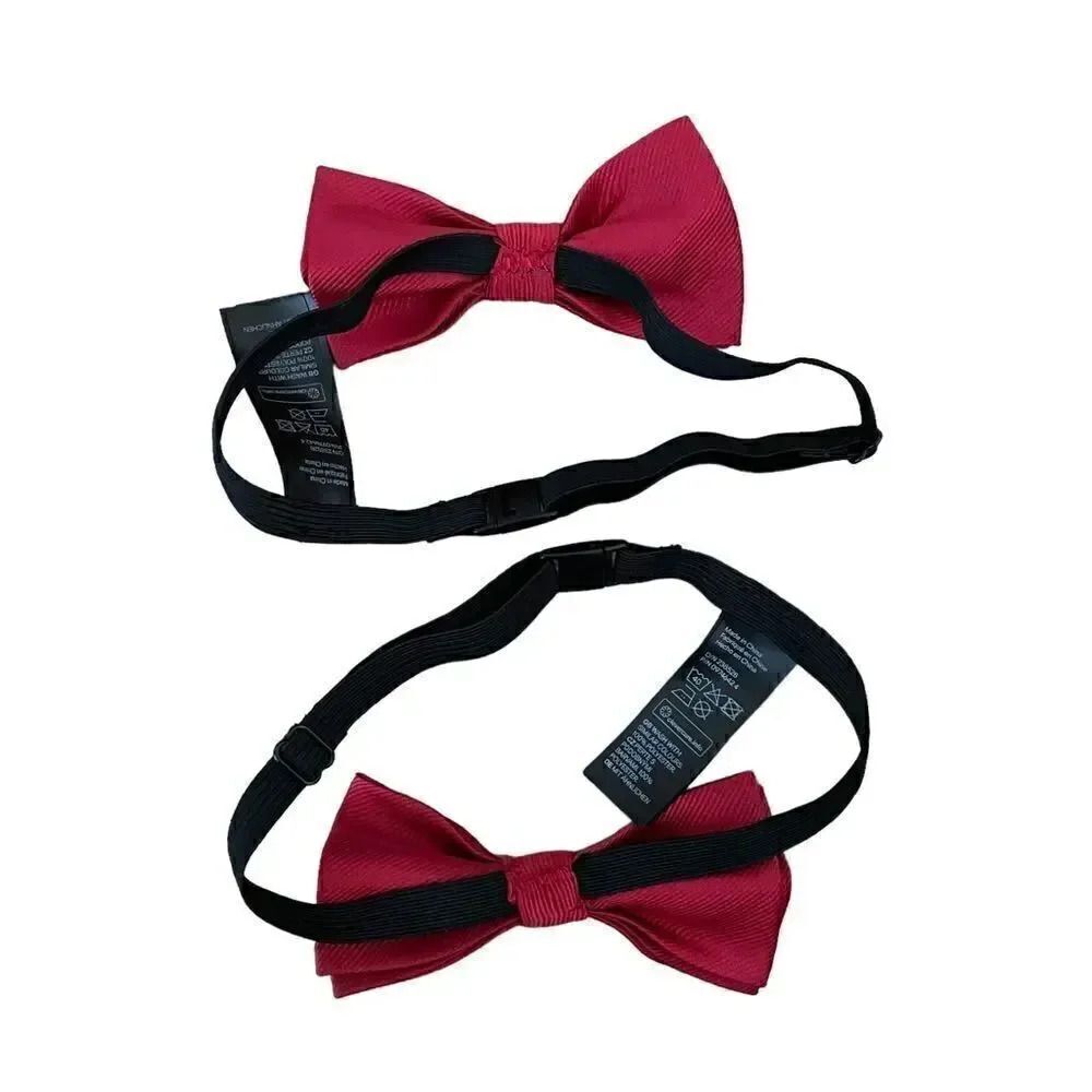 H&M Ruby Red Bow Tie Special Occasion Holidays Bundle Sz 6X & 10